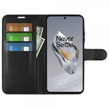 OnePlus 12 Etui Litchi Svart
