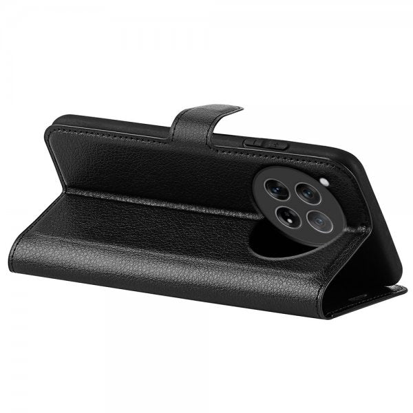 OnePlus 12 Etui Litchi Svart