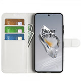 OnePlus 12 Etui Litchi Hvit