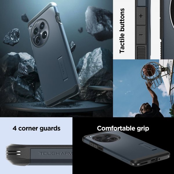Spigen OnePlus 12 Deksel Tough Armor Metal Slate