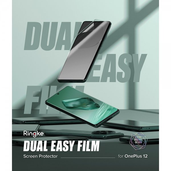 Ringke OnePlus 12 Skjermbeskytter Dual Easy Film 2-pakning
