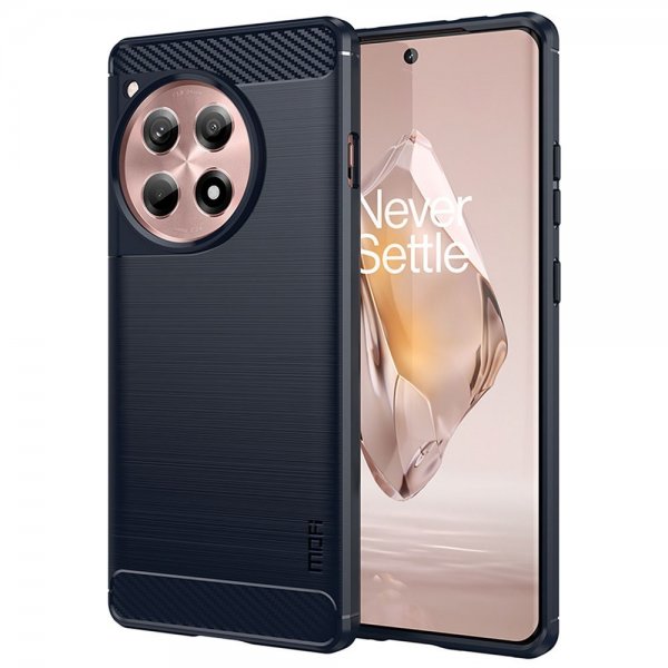 Mofi OnePlus 12R Deksel Børstet Karbonfibertekstur Blå
