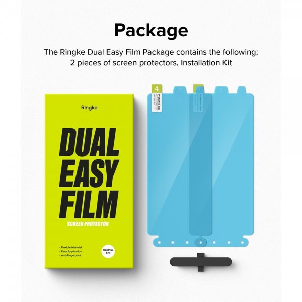 Ringke OnePlus 12R Skjermbeskytter Dual Easy Film 2-pakning