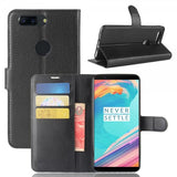 OnePlus 5T Etui Litchi Svart