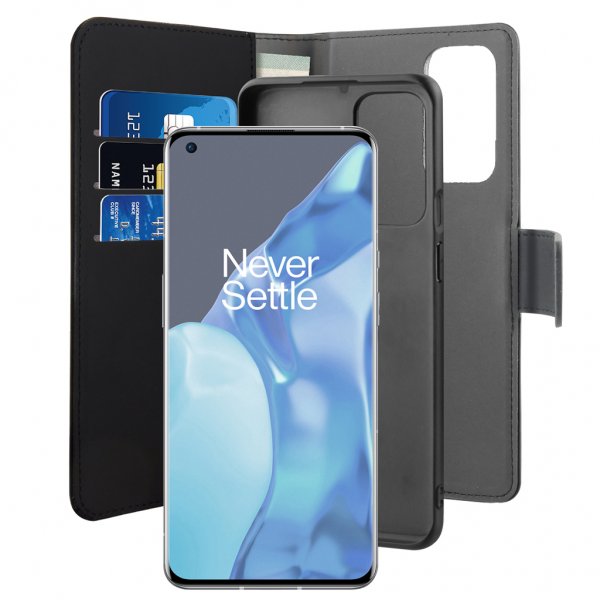 Puro OnePlus 9 Pro Etui Wallet Detachable 2 in 1 Avtakbart Deksel Svart