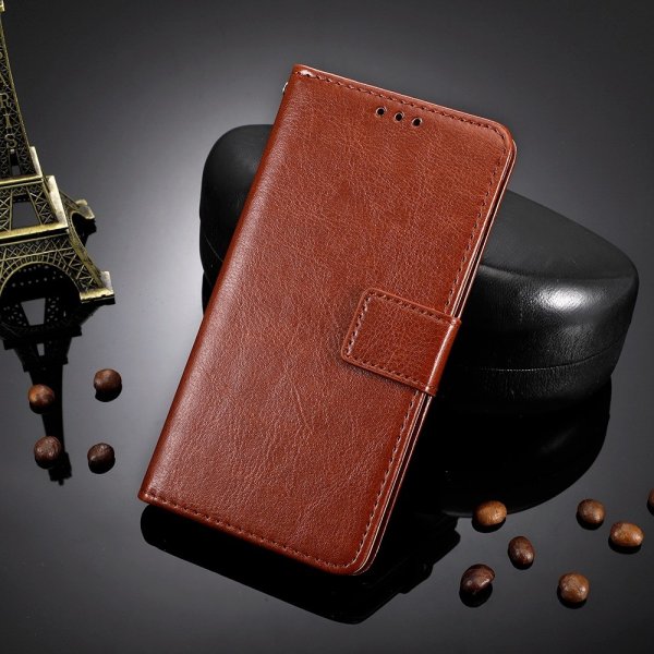 Motorola Edge 30 Fusion Etui Skinntekstur Brun