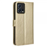 Motorola Edge 30 Fusion Etui Skinntekstur Gull