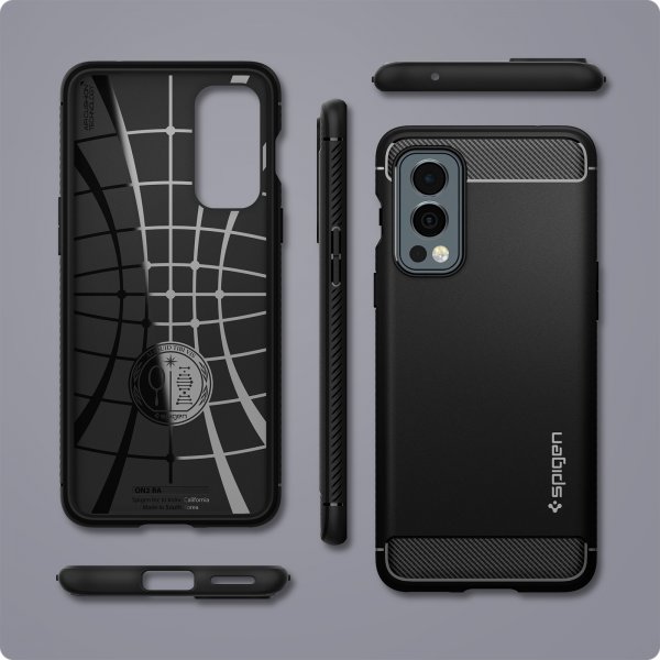Spigen OnePlus Nord 2 5G Deksel Rugged Armor Matte Black