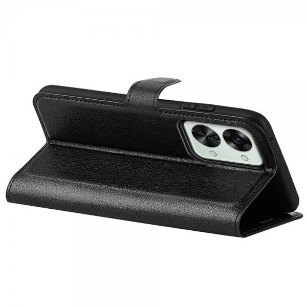 OnePlus Nord 2T Etui Litchi Svart