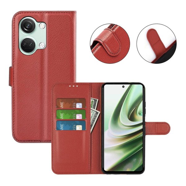 OnePlus Nord 3 Etui med Stativ Brun