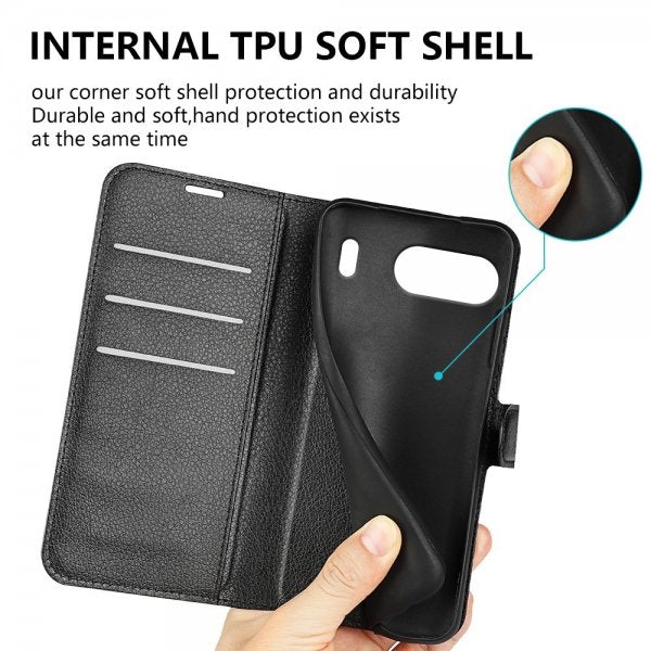 OnePlus Nord 4 Etui Litchi Svart