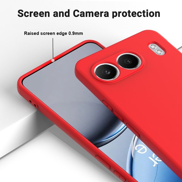 OnePlus Nord 4 Deksel med Stropp Silikon Rød