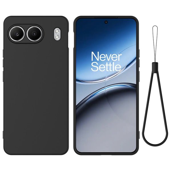 OnePlus Nord 4 Deksel med Stropp Silikon Svart