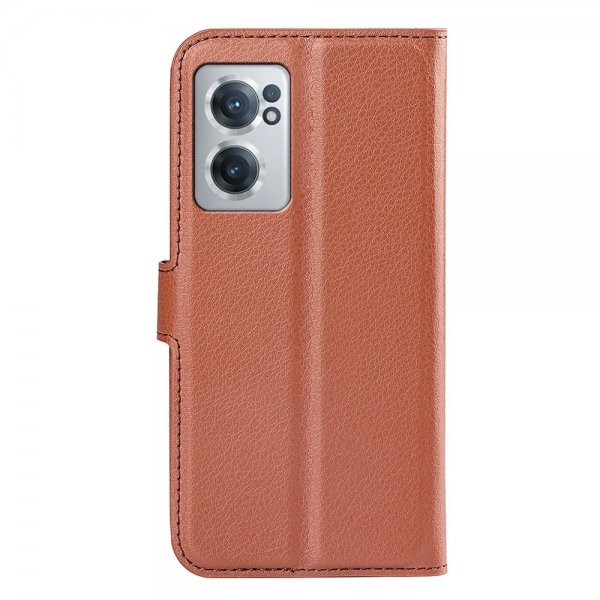 OnePlus Nord CE 2 5G Etui Litchi Brun