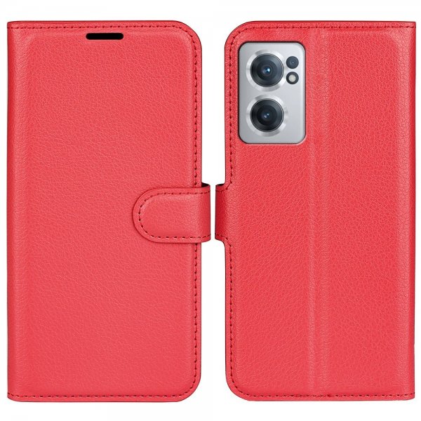 OnePlus Nord CE 2 5G Etui Litchi Rød