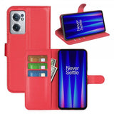 OnePlus Nord CE 2 5G Etui Litchi Rød