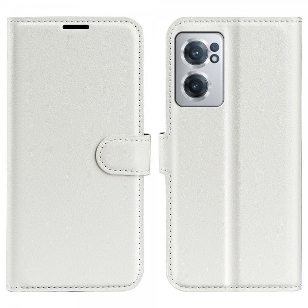 OnePlus Nord CE 2 5G Etui Litchi Hvit