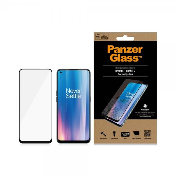 PanzerGlass OnePlus Nord CE 2 5G Skjermbeskytter Case Friendly