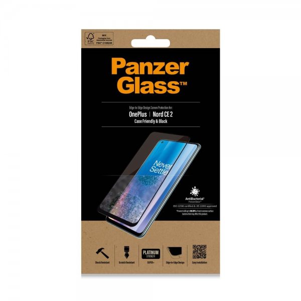 PanzerGlass OnePlus Nord CE 2 5G Skjermbeskytter Case Friendly