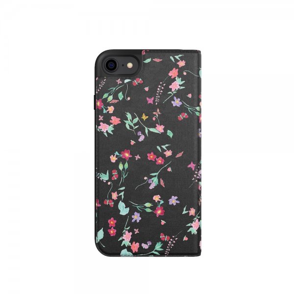 Adidas iPhone 6/6S/7/8/SE Etui OR Booklet Case AOP FW18 Blommor Svart