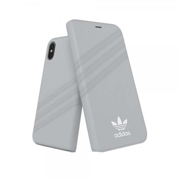 Adidas iPhone X/Xs Etui OR Booklet Case Suede FW18 Grå