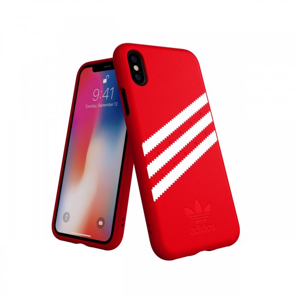 Adidas iPhone X/Xs Deksel OR Moulded Case Suede FW18 Rød