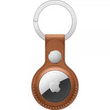 Apple Original AirTag Holder Leather Key Ring Saddle Brown