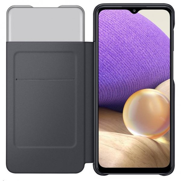 Samsung Original Galaxy A32 5G Etui Smart S View Wallet Cover Svart