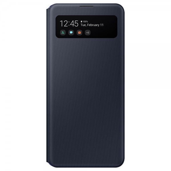 Samsung Original Galaxy A41 Etui Smart S View Wallet Cover Svart