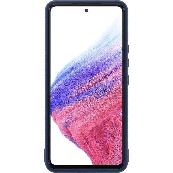 Samsung Original Galaxy A53 5G Deksel Protective Standing Cover Transparent Navy