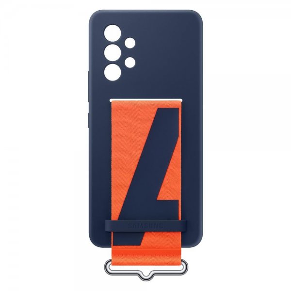Samsung Original Galaxy A53 5G Deksel Silicone Cover with Strap Navy