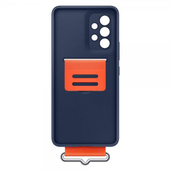 Samsung Original Galaxy A53 5G Deksel Silicone Cover with Strap Navy