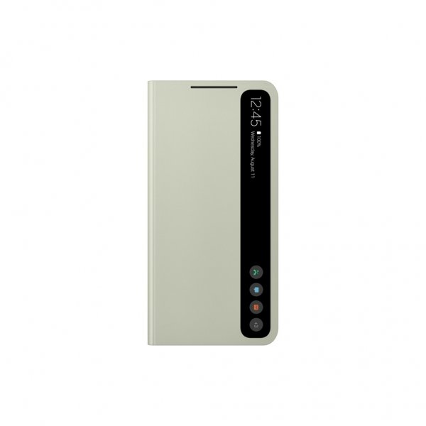 Samsung Original Galaxy S21 FE Etui Smart Clear View Cover Olive Green