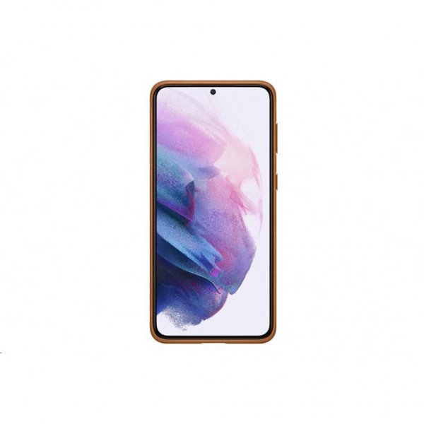 Samsung Original Galaxy S21 Plus Deksel Leather Cover Brun
