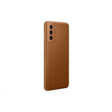 Samsung Original Galaxy S21 Plus Deksel Leather Cover Brun