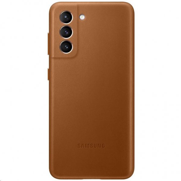 Samsung Original Galaxy S21 Deksel Leather Cover Brun