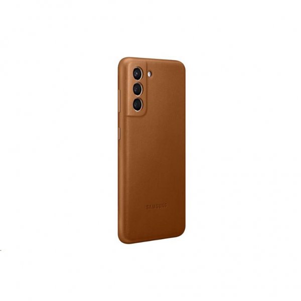 Samsung Original Galaxy S21 Deksel Leather Cover Brun