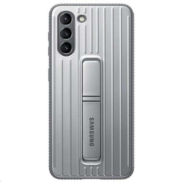 Samsung Original Galaxy S21 Deksel Protective Standing Cover Lysegrå