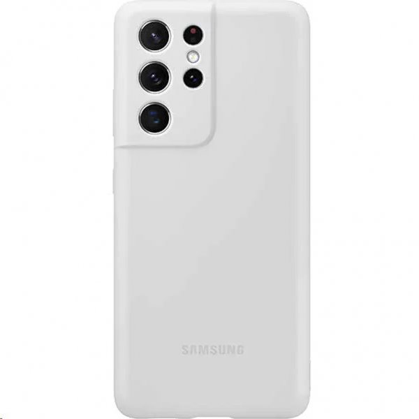 Samsung Original Galaxy S21 Ultra Deksel Silicone Cover Lysegrå