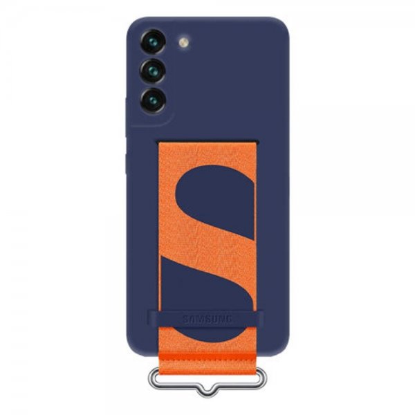 Samsung Original Galaxy S22 Deksel Silicone Cover with Strap Navy