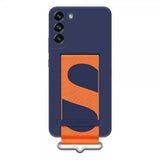 Samsung Original Galaxy S22 Deksel Silicone Cover with Strap Navy
