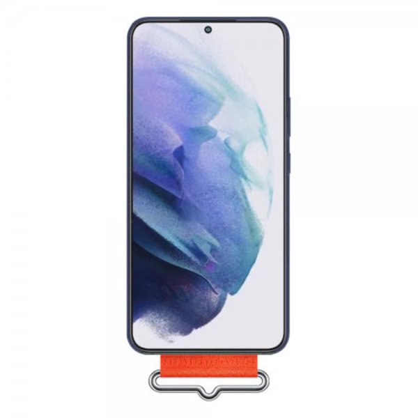 Samsung Original Galaxy S22 Deksel Silicone Cover with Strap Navy