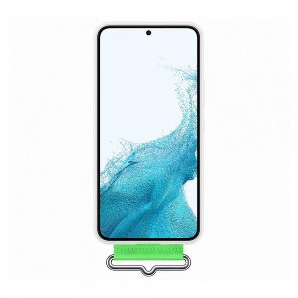 Samsung Original Galaxy S22 Plus Deksel Silicone Cover with Strap Navy