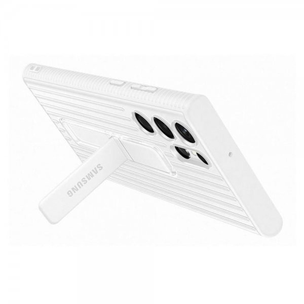 Samsung Original Galaxy S22 Ultra Deksel Protective Standing Cover Hvit