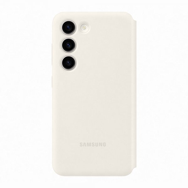Samsung Original Galaxy S23 Etui Smart View Wallet Case Cream