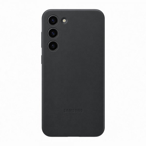 Samsung Original Galaxy S23 Plus Deksel Leather Cover Svart