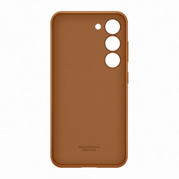 Samsung Original Galaxy S23 Deksel Leather Cover Camel
