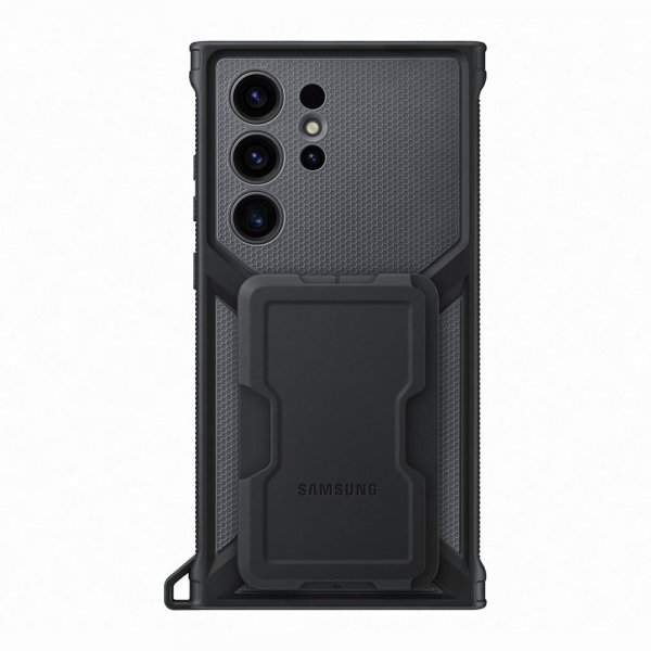 Samsung Original Galaxy S23 Ultra Deksel Rugged Gadget Case Svart