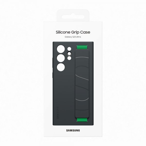 Samsung Original Galaxy S23 Ultra Deksel Silicone Grip Case Svart