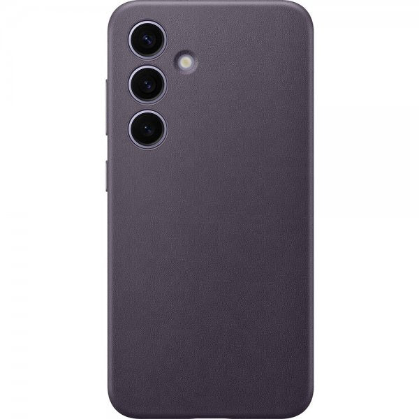 Samsung Galaxy S24 Plus Deksel Vegan Leather Case Dark Violet